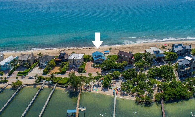 Stuart House | Gemini Beach: 7 BR/4.5BA FL Beach House on 2 beaches. Dock + Heated Pool!