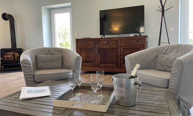 Tregunc Cottage | Gîte 7 people - 2 swimming pools (1 with telescopic dome) - The beach on foot