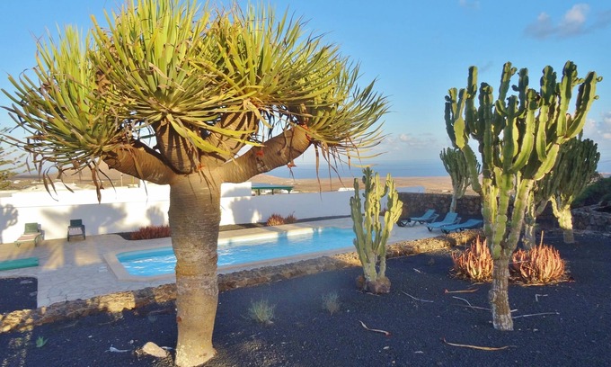 Teguise House | Gran Finca con 3 Apartemientos muy Privados. Vistas, Natura, Calma, Piscina