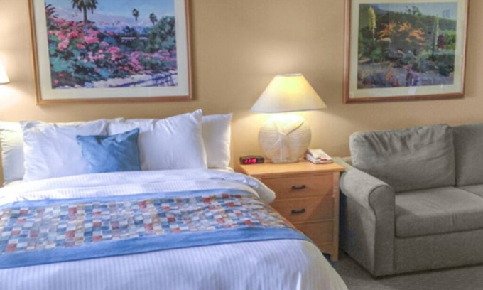 Canyon Corridor Apartment | Great value! Jr. Villa for 2 in famous Palm Canyon Resort. Kitchenette. From 159