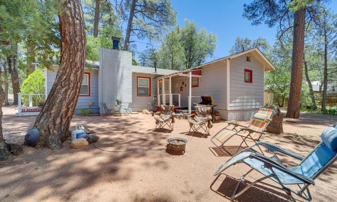 Payson House | Grill and Fire Pit Payson Vacation Rental Cabin