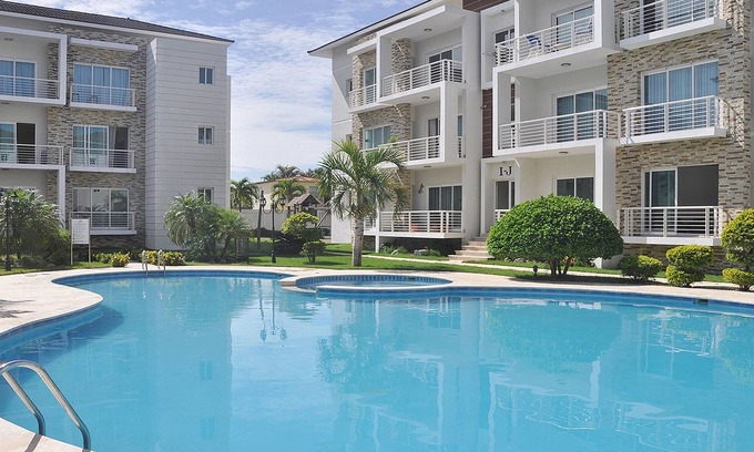 La Esplanada Apartment | Groundfloor central condo in Sosua with pool, fully furnished/equipped