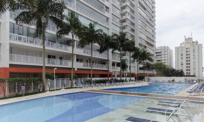Asturias Apartment | GUARUJÁ ASTURIAS, COMPLETE LEISURE, AIR CONDITIONING AND GOURMET BALCONY