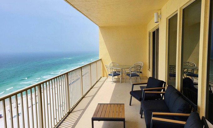 Panama City Beach Condo | Gulf Crest 1702 - Great Balc Views; Disc Summer rates; Free Beach Chair Serv!