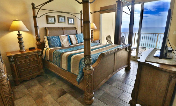 Thomas Drive Condo | Gulf Crest-2 BR on the 22nd floor*Includes Beach Chairs*