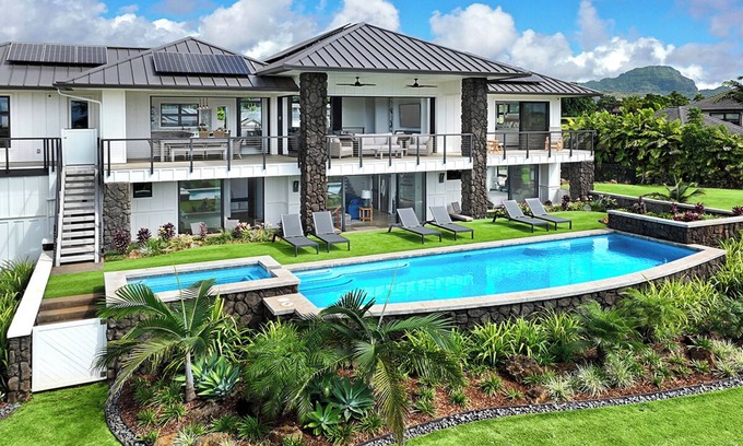 Poipu House | Hale Kahili Nui: 5 BR Ocean View Villa w/Pool+Spa!