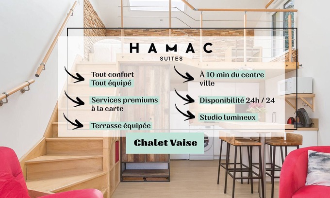 Vaise Apartment | Hamac Suites-Le Chalet studio avec terrasse Vaise