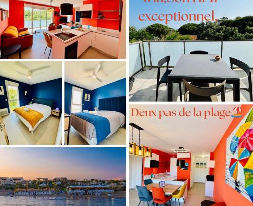 Vias Apartment | Haut Standing ACCÈS DIRECT MER 3min à pieds,Parking privée, Wifi, Netflix