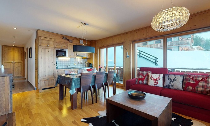 Veysonnaz Apartment | Hauts de Veysonnaz HV1 012 - SAUNA apartment 6 per
