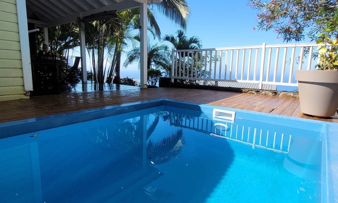 Saint-Leu House | Heated pool and spa, sea view, Kaz Hibiscus