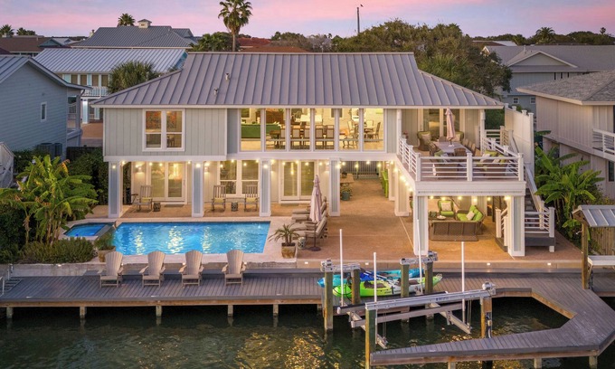 Key Allegro House | Heated Pool, Hot Tub, Kayaks, Fishing, 5BR Waterfront Home in Key Allegro
