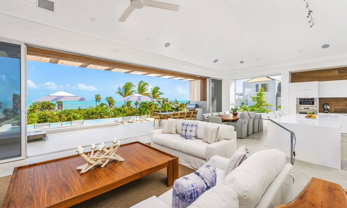 Long Bay Hills Villa | High modern 5 bedroom house with private pool and within steps of the beach