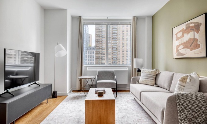 Lincoln Square Apartment | Hip UWS 1BR w/Gym, Elevator & DM, near Lincoln Center, by Blueground
