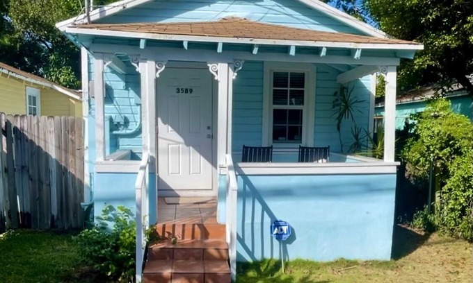 Southwest Coconut Grove House | Historic Key West Style Home In South Coconut Grove Blue House