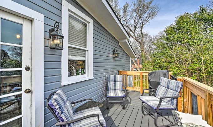 Danville House | Historic Watson Brick House with Private Deck!