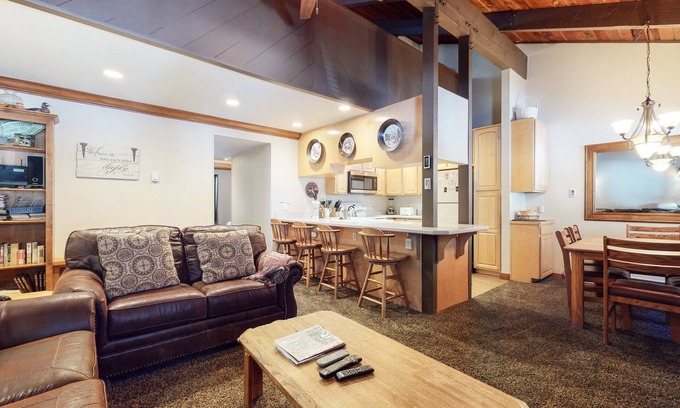 Sierra Holiday Condo | Horizons 4 168 Updated Upstairs Unit with Private Washer Dryer, Walk to Town, On Shuttle Route to Lodges by RedAwning