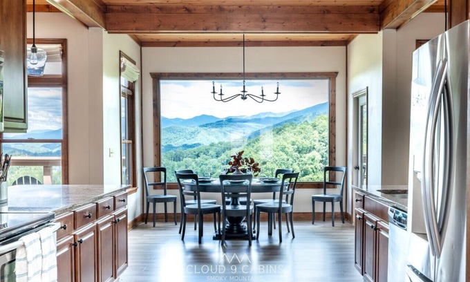 Chalet Village Cabin | Hot Tub, Fire Pit, Game Room, VIEWS of Mt.Leconte - Three Suite Retreat