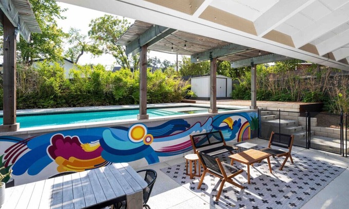 Greater South River City House | Hot tub, Heated pool, Steps from S Congress!