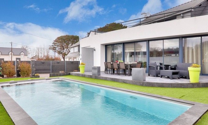 Saint-Pierre-Quiberon House | House for 8 -Pool - 550 m from the beach