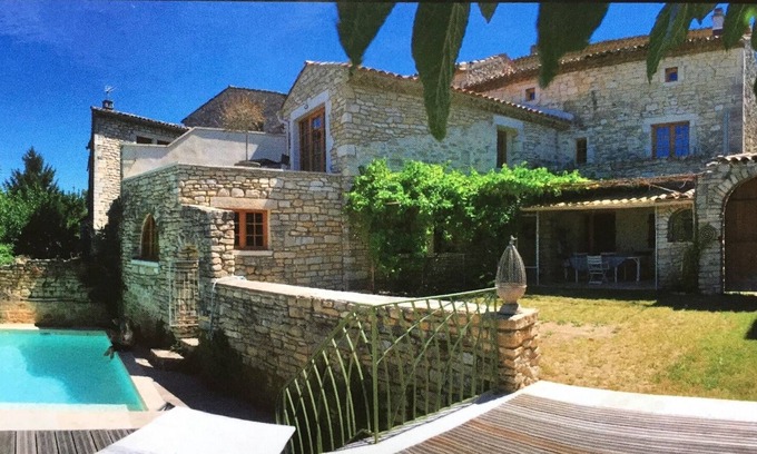 Barjac Other | House with private pool and open view, Barjac center