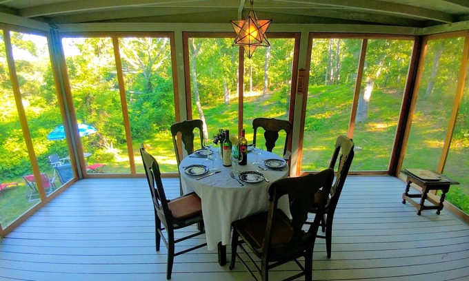 Vineyard Haven House | In-Town-WALK TO EVERYTHING! PETS WELCOME! Screened Porch, A/C, Outdoor Shower