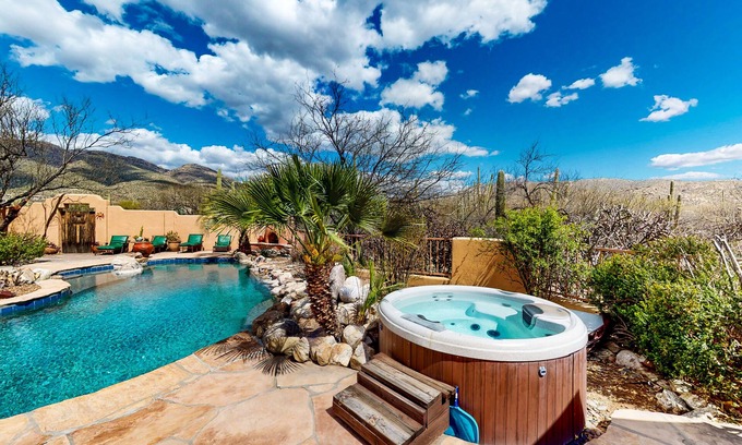 Hohokam Estates House | Incredible mountain view dog-friendly home with pool, full kitchen, grill, & TV