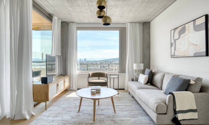 Seebach Apartment | Incredible Oerlikon 1BR w/Storage & W/D, nr Market, by Blueground