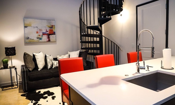 Five Points South Apartment | Industrial Loft Downtown | Stylish & Convenient