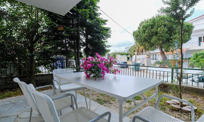 Haniotis Apartment | Iris 2-bdrm Suite in Chanioti, 150m to beach
