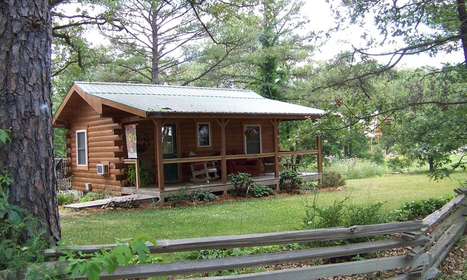Steelville Cabin | Jack's Log Cabin Near Meramec River in Quiet Wooded Setting With Hot Tub