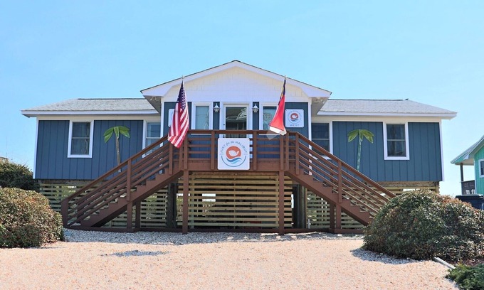 Emerald Isle Cottage | Just for the Halibut East | Oceanfront 3BR, 2BA | Pet-Friendly Beach Home