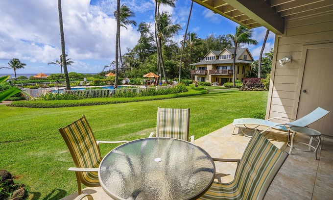 Lihue Condo | Kaha Lani #109, Ocean View, Swimming Pool, Ground Floor, Free Wi-fi/Parking