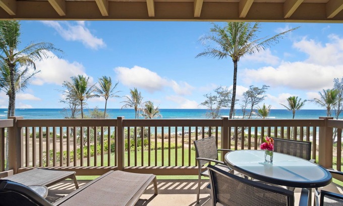 Lihue Condo | Kaha Lani Resort #326, Oceanfront, Steps to Beach, Free WiFi & Parking