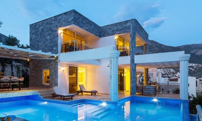 Kas Villa | Kalkan Kalamar Deniz Manzaralı 4+1 Lüks Villa