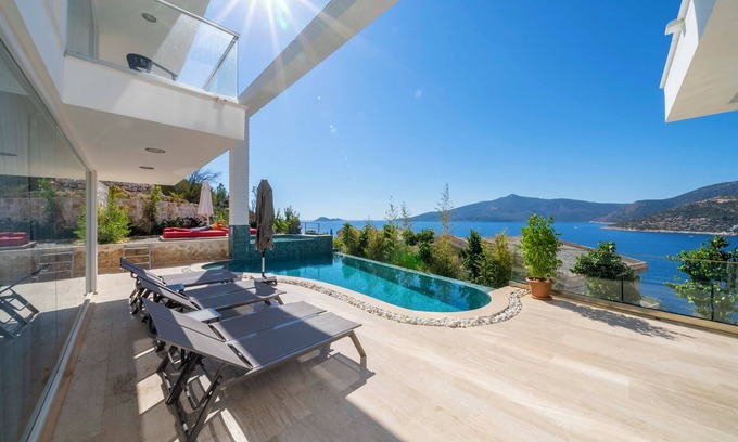 Kalkan Villa | Kalkan Luxury Villa meters away from Beaches with sea views from all rooms
