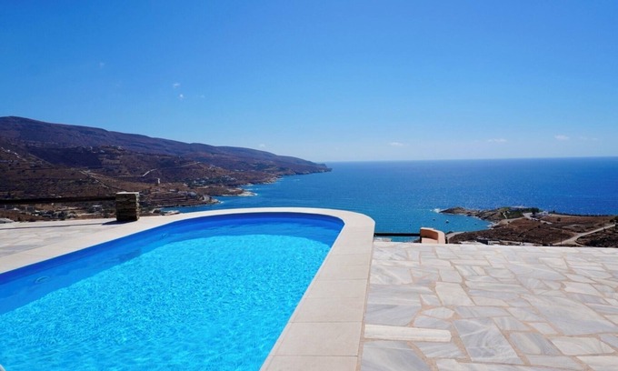 Koundouros Villa | Kea Cyclades Island Koundouros Divine Blue Villa Nano with pool and sea view