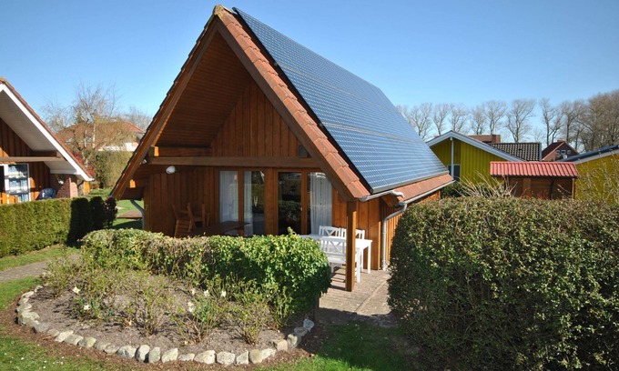 Norderteil House | Komfortables, Helles Holzhaus mit Überdachter Südwestterrasse