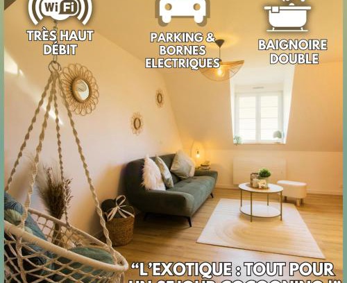 Haguenau Apartment | L'Exotique Baignoire Double Cozy Duplex