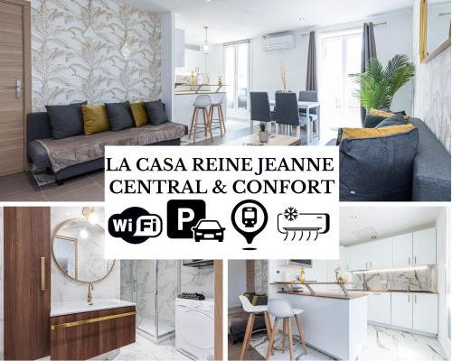 Centre Ville-Gare Apartment | LA CASA REINE JEANNE- CENTRAL prés de la gare - WIFI - PARKING - Neuf ET CONFORT