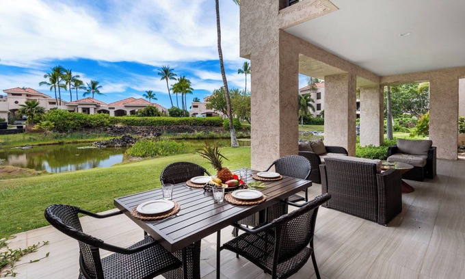 Waikoloa Condo | 🏖️Lagoon View | Ground Floor | WIFI | New Upgrade!
