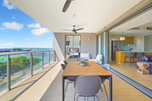 Darwin City Centre Apartment | Lagoon Waterfront Oasis relaxing balcony & BBQ