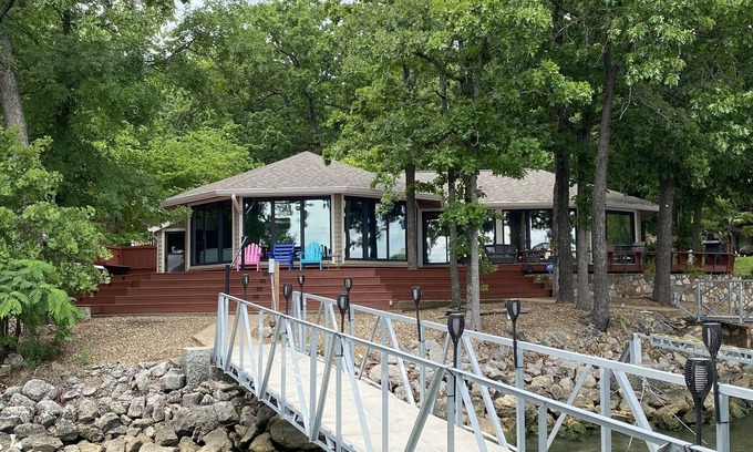 Sunrise Beach House | Lake House with Gorgeous Views and Huge Dock - 5 Stairs to the Dock!