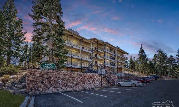 Tahoe Village Condo | Lake View with ski lifts at the parking lot. Upper unit with good views.