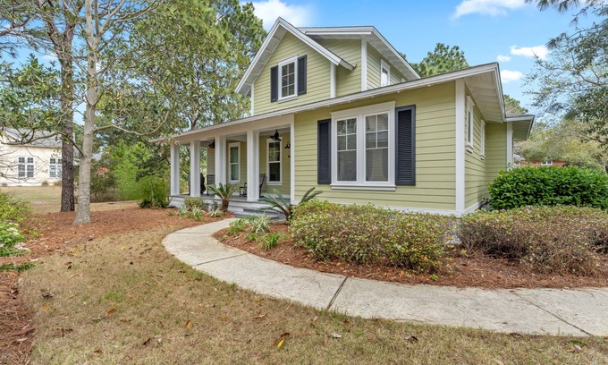 Laurel Grove House | Lakefront Beach Cottage w/ 2 Golf Carts, Lake Views, Pool, Beach, Beach Tram.
