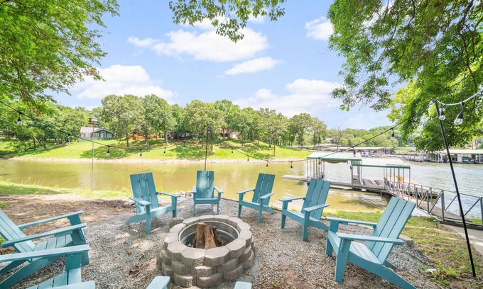 Afton Cottage | LAKEFRONT! Chigger Cove Cottage on Monkey Island! PRIVATE 2 SLIPS BOAT DOCK!
