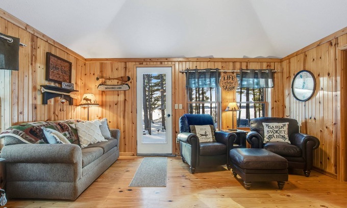 Three Lakes House | Lakefront Ground-Floor Home w/Dock, Boat Access, Wood Fireplace, Lake Views, A/C