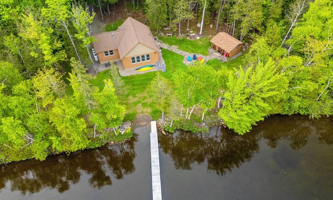 Mount Chase Cottage | Lakefront Home on Lower Shin Pond