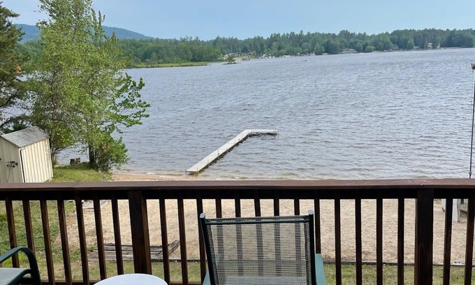 Freedom House | Lakefront home on Leavitt Bay, with private beach, dock, and an amazing view