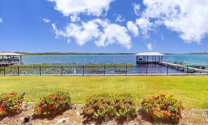 Sebring House | Lakefront home with private dock, garage parking, sunroom,W/D and WIFI