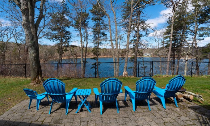 Forestdale House | Lakefront Home with Porch, Patio and Fenced Yard - Short Drive to Beach